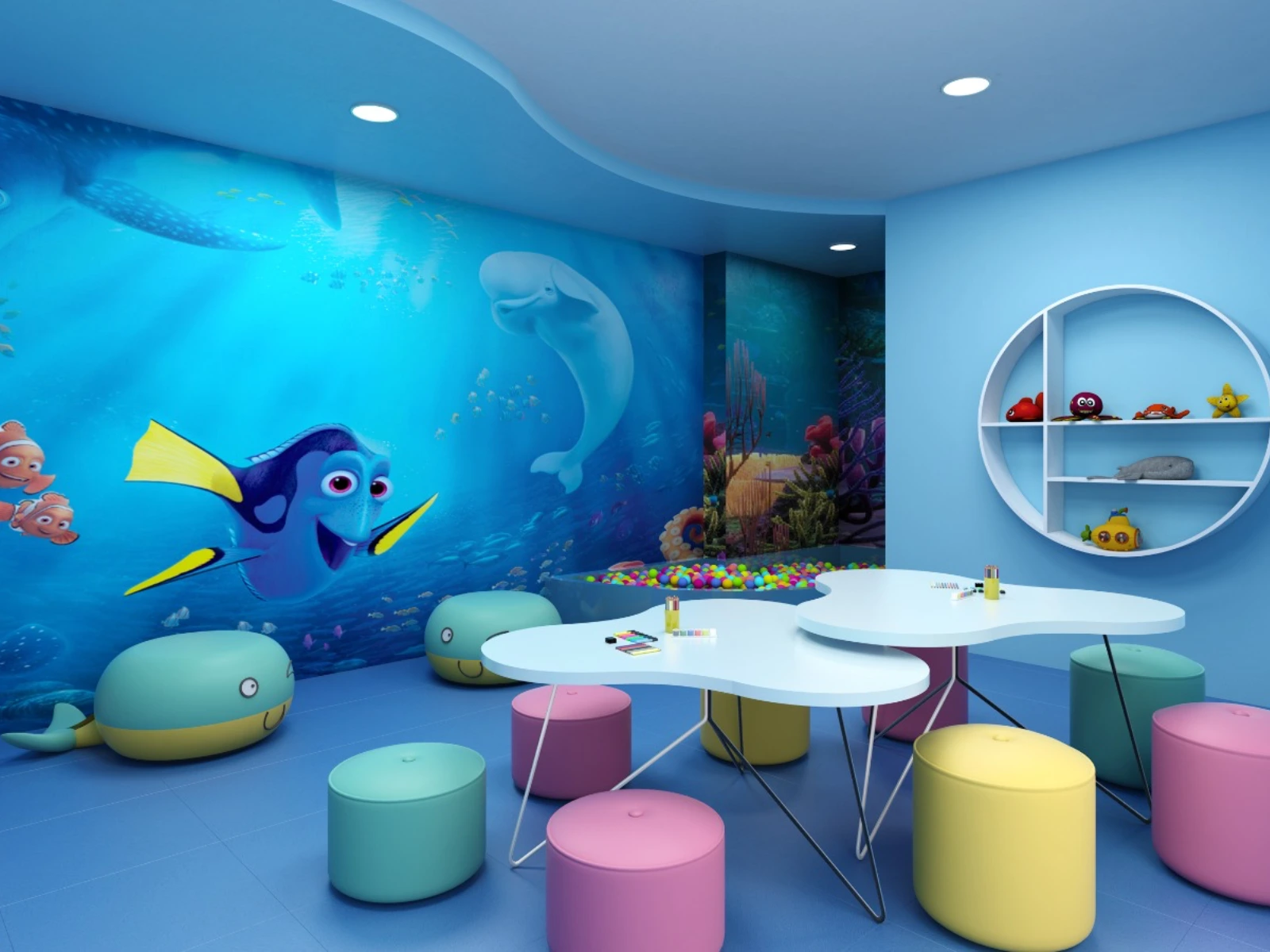 Render de um ambiente de lazer do Infinity Tower