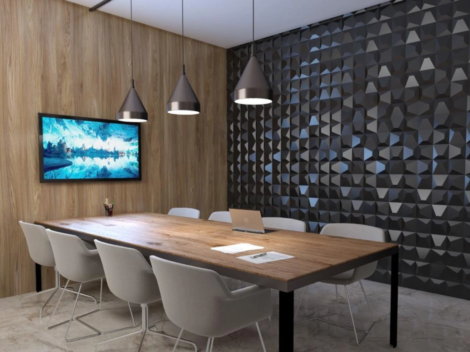 Render de um ambiente de lazer do Infinity Tower