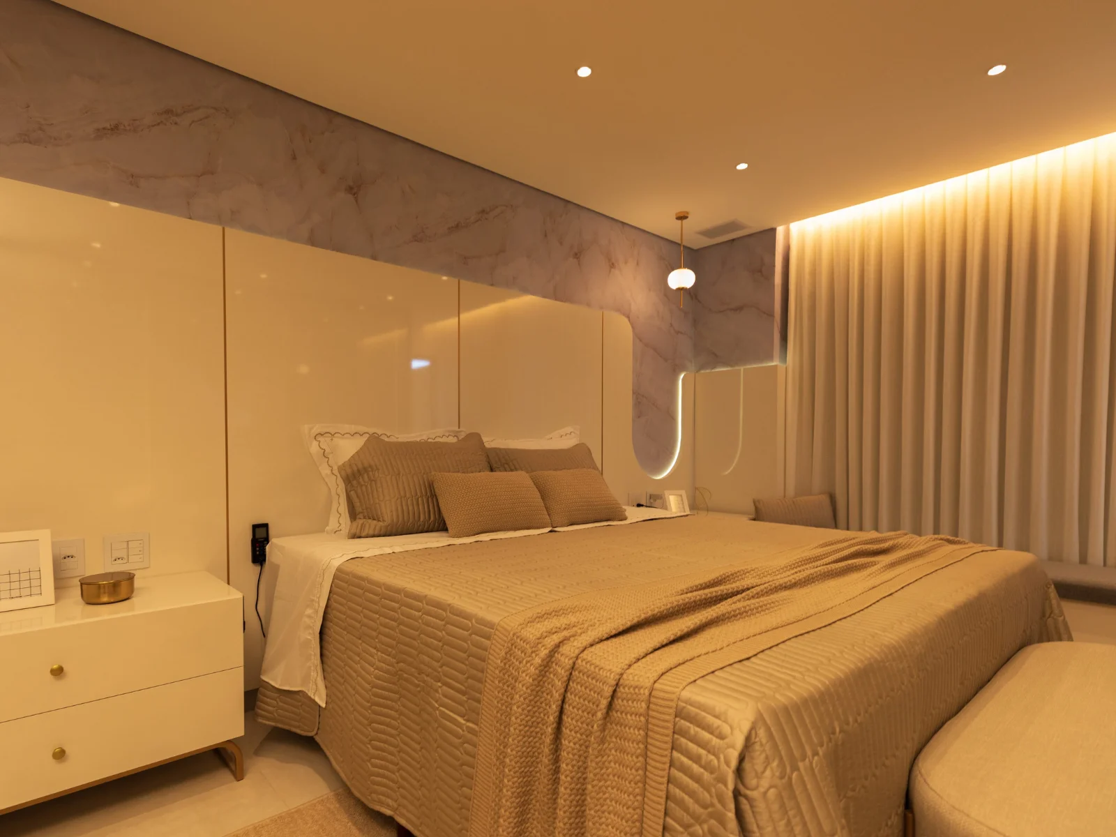 Quarto do apartamento do Infinity Tower